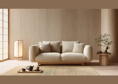 Modern residential interior design with stylish furniture and elegant lighting – Chennai home interiors.